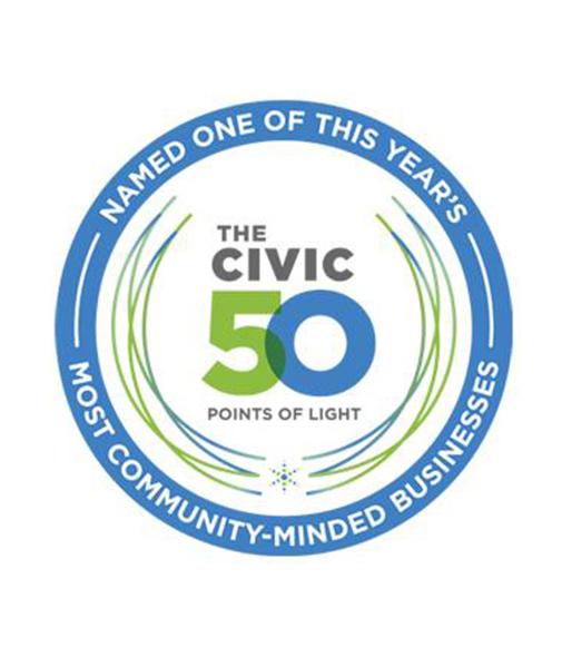 The Civic 50 award logo