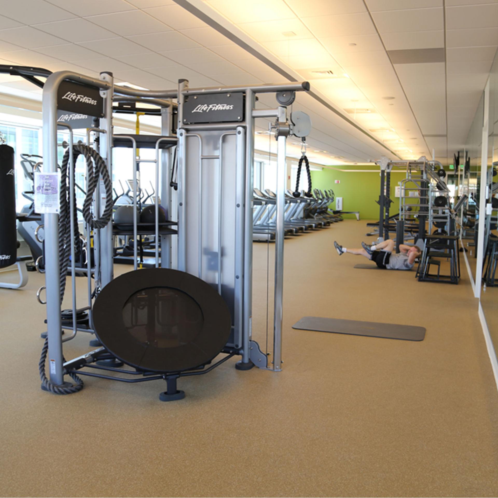 The gym at Vertex Pharmaceuticals Boston headquarters