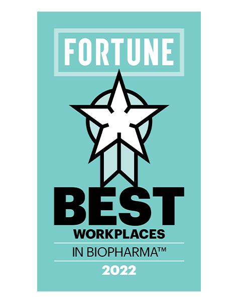 2022 Fortune Best Workplaces in Biopharma award logo